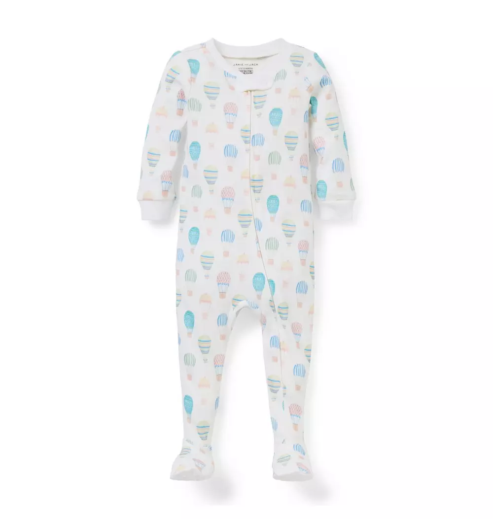 Baby Good Night Footed Pajama In Hot Air Balloon