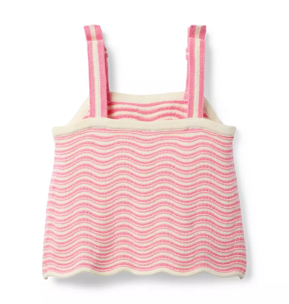 Wavy Striped Sweater Top