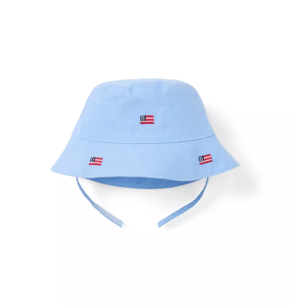 Baby Embroidered Flag Bucket Hat