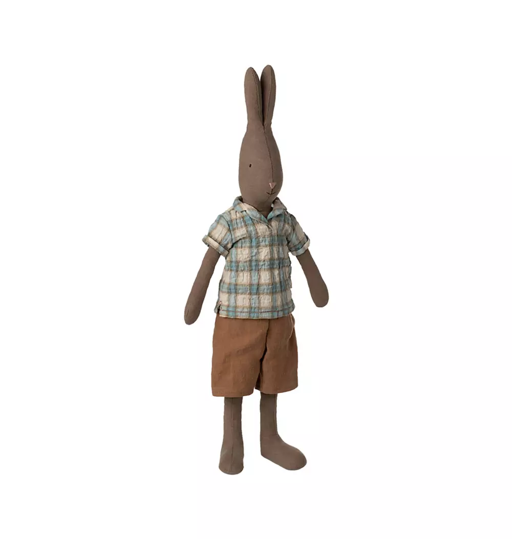 Brown Rabbit in Shirt & Shorts, Size 3