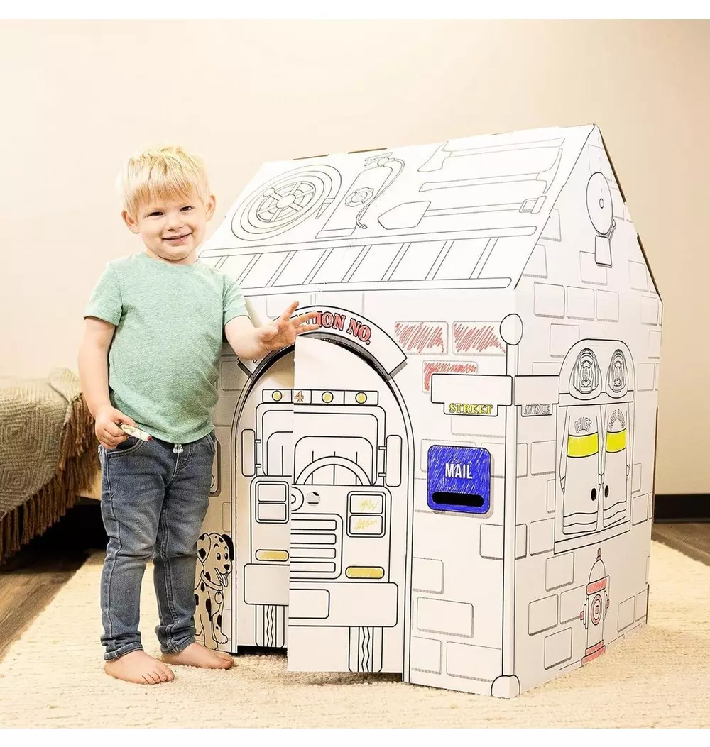 Coloring House - Police and Fire Station