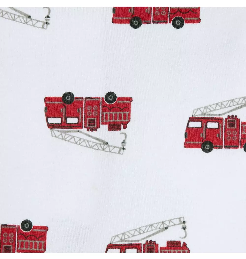 Baby Good Night Footed Pajama In Fire Truck