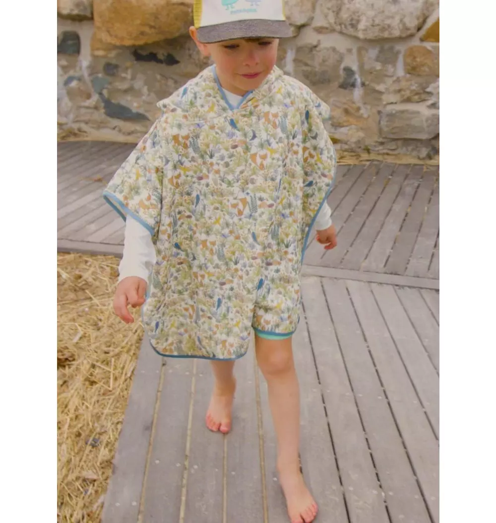 Foxy Forest Swim Poncho