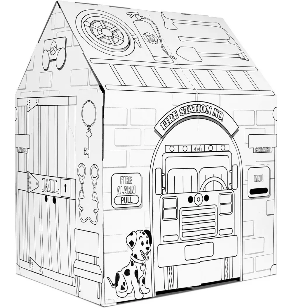 Coloring House - Police and Fire Station
