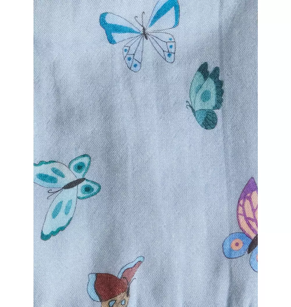 Blue Madame Butterfly Bib