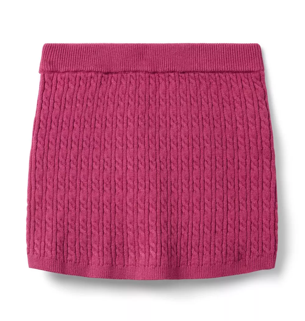 Cable Knit Sweater Skirt