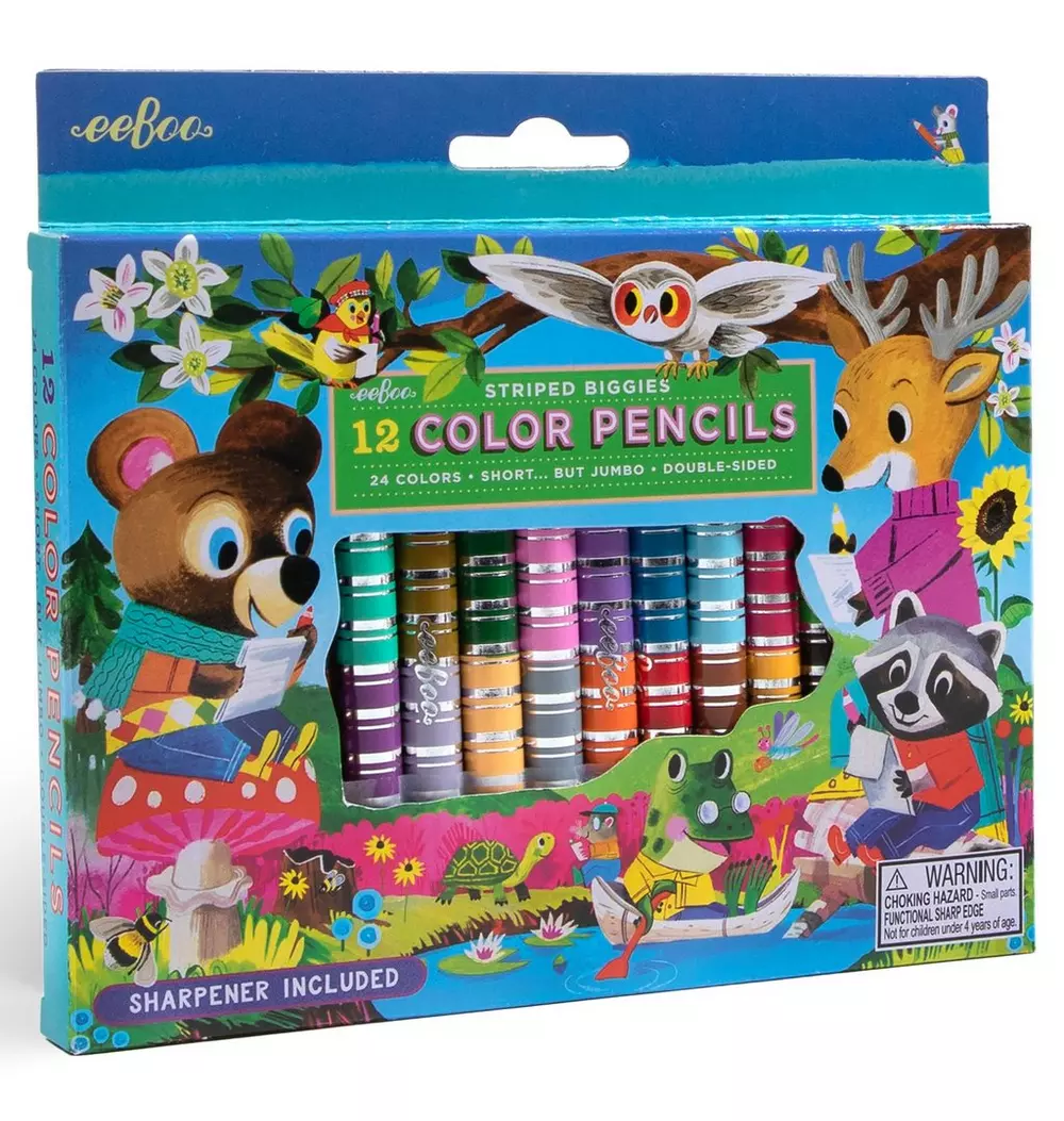 Biggies Color Pencils: Woodland Friends - 12pc