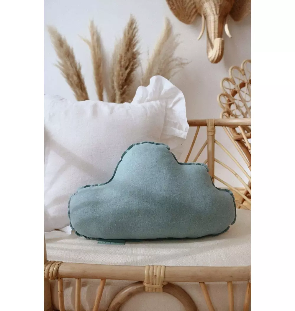 Linen “Eye of the Sea” Cloud Pillow