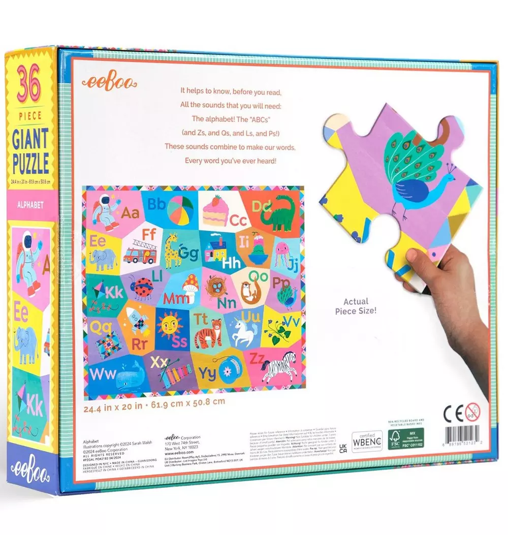 Alphabet 36 Piece Giant Puzzle
