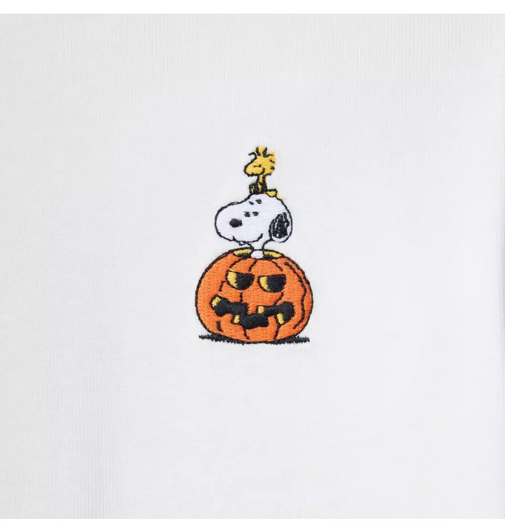 Peanuts Snoopy Pumpkin Embroidered Tee