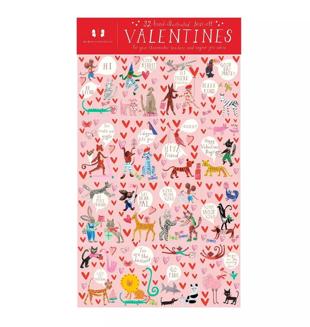 Animal Menagerie - Class Set of 32 Valentine's