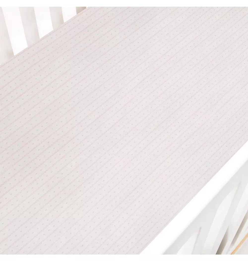 Petal Scallops Crib Sheet- Pink