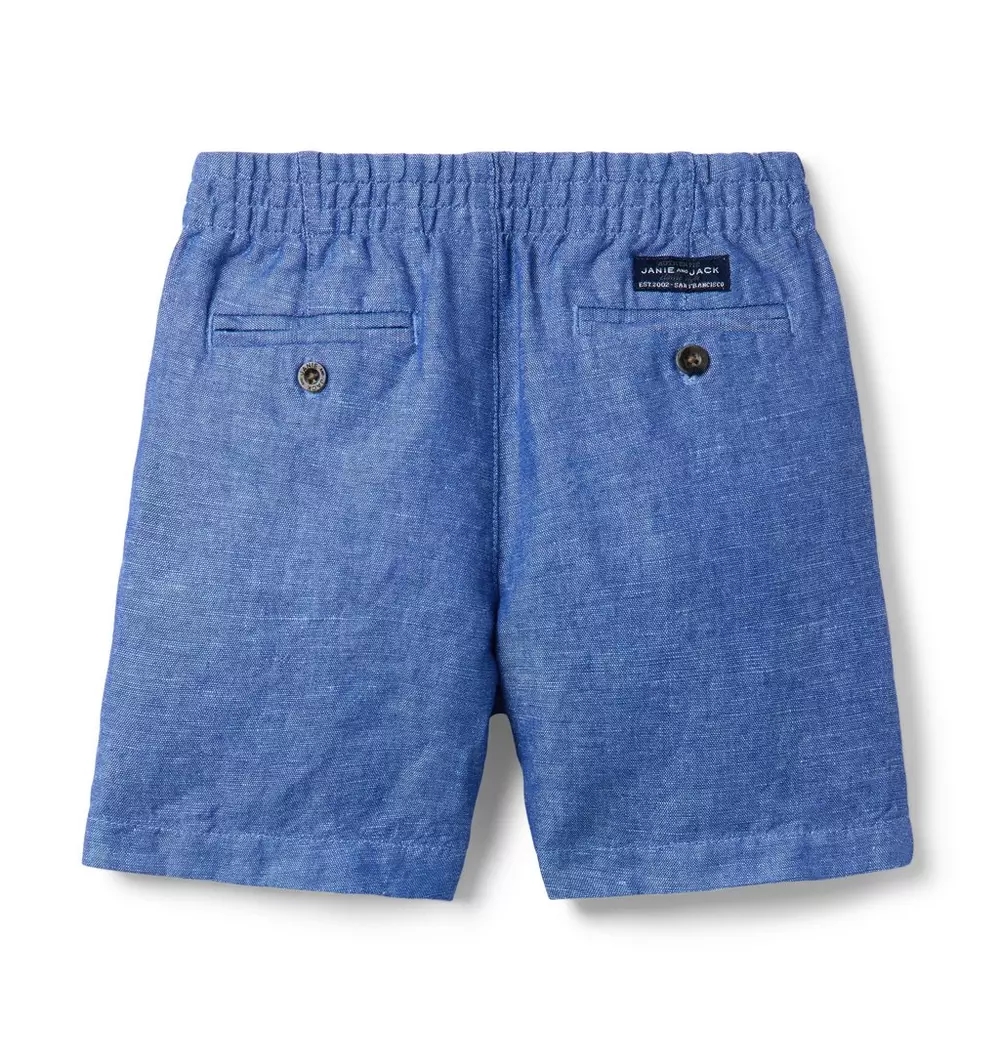 Linen-Cotton Pull-On Short