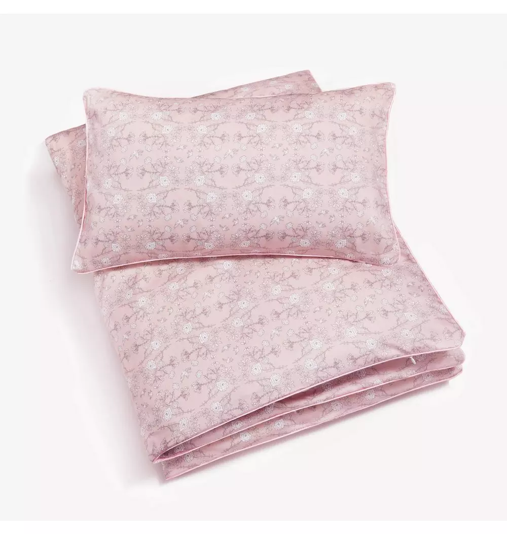 Bird's Song Toddler Duvet Set - Pink