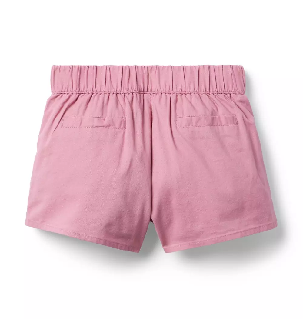 Lace Trim Canvas Short