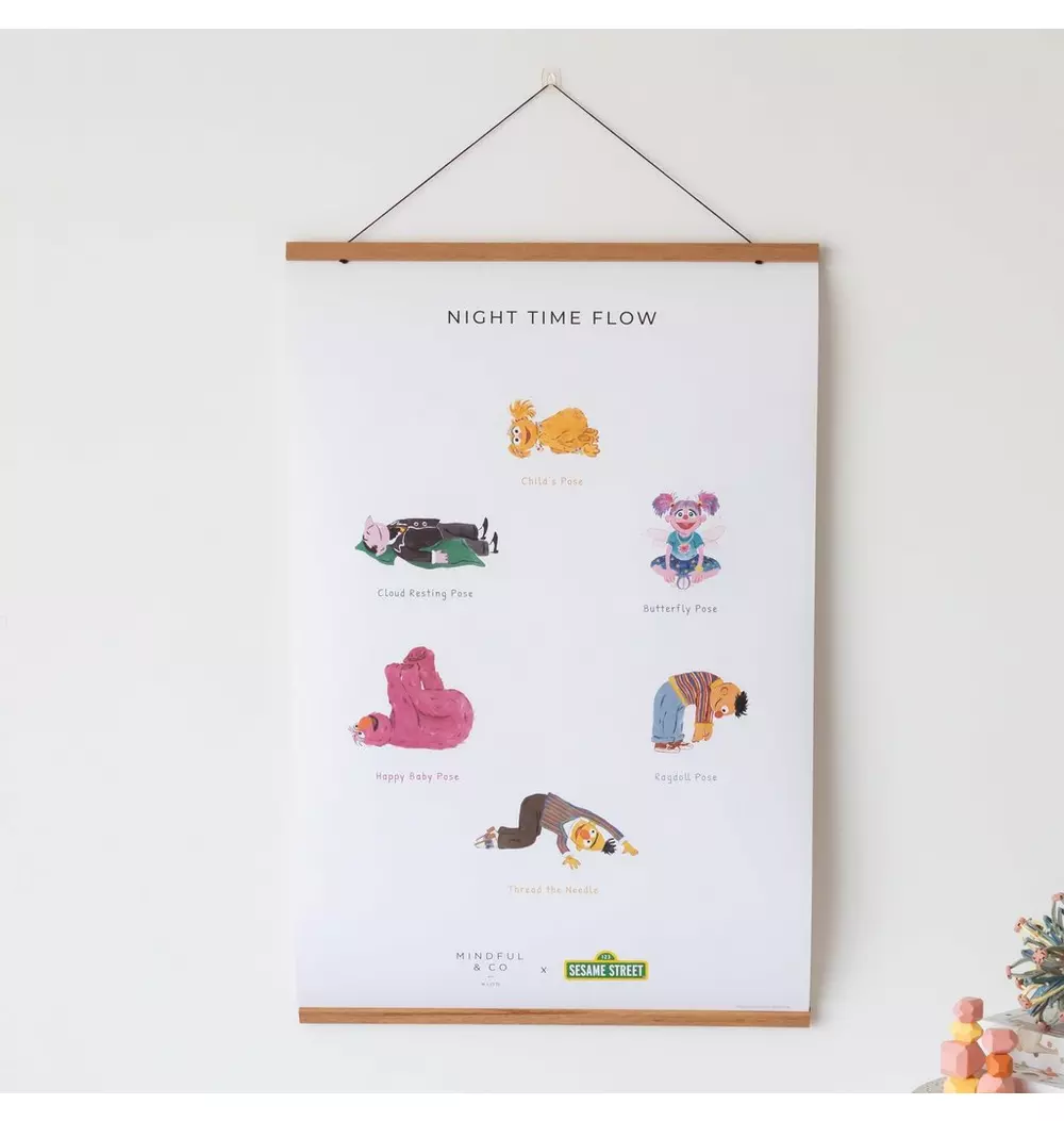 Double-Sided Sesame Street Yoga Poses Print