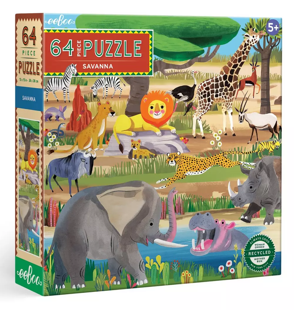 64 Piece Puzzle: Savanna