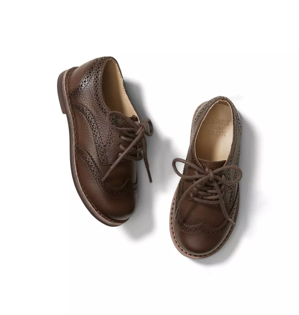 Leather Wing Tip Shoe