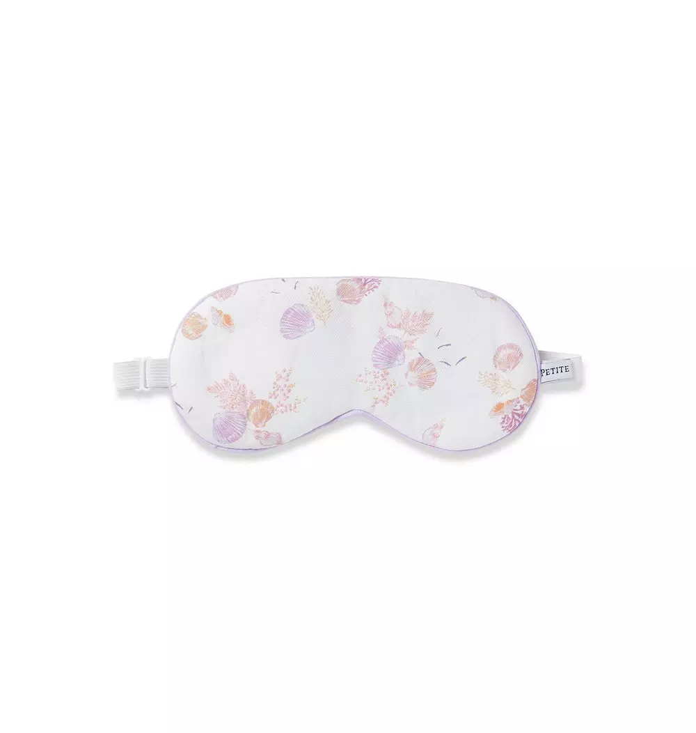 Adult's Twill Sleep Mask in Seashell Splendor