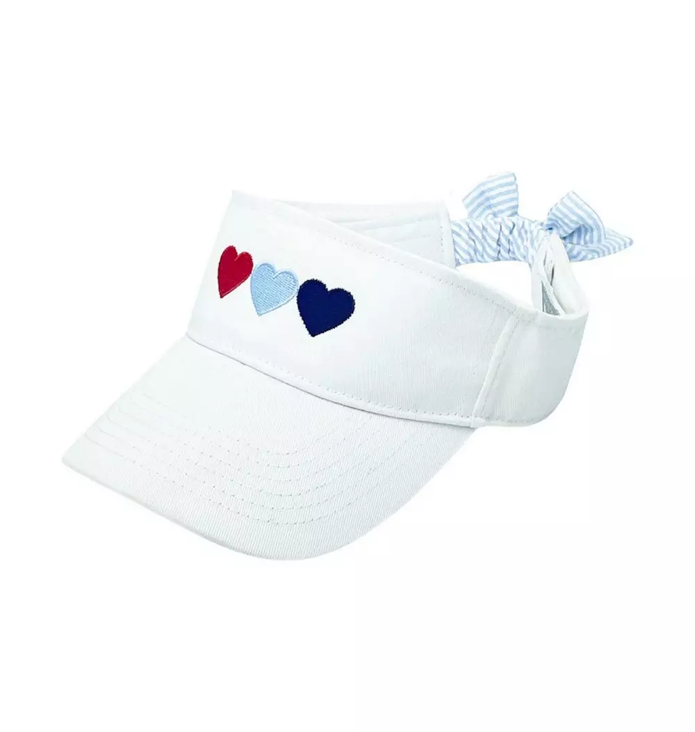 Americana Hearts Bow Visor