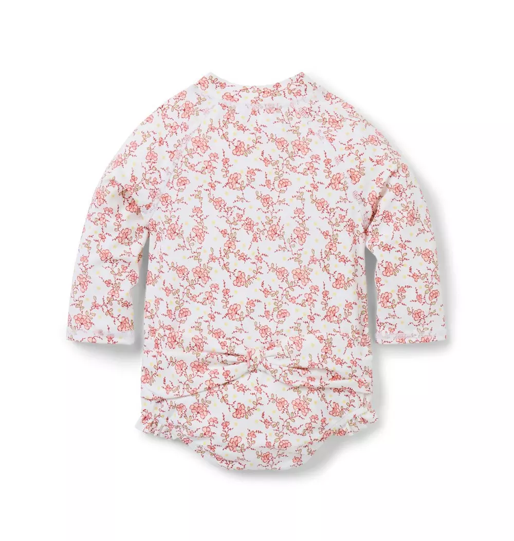 Baby Recycled Floral Rash Guard Swimsuit