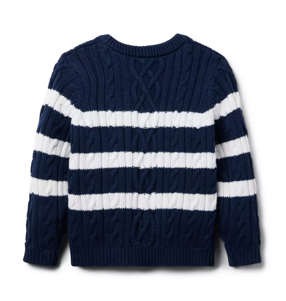 Striped Cable Knit Sweater