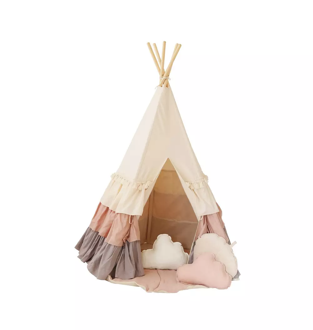 “Powder Frills” Teepee Tent with Frills