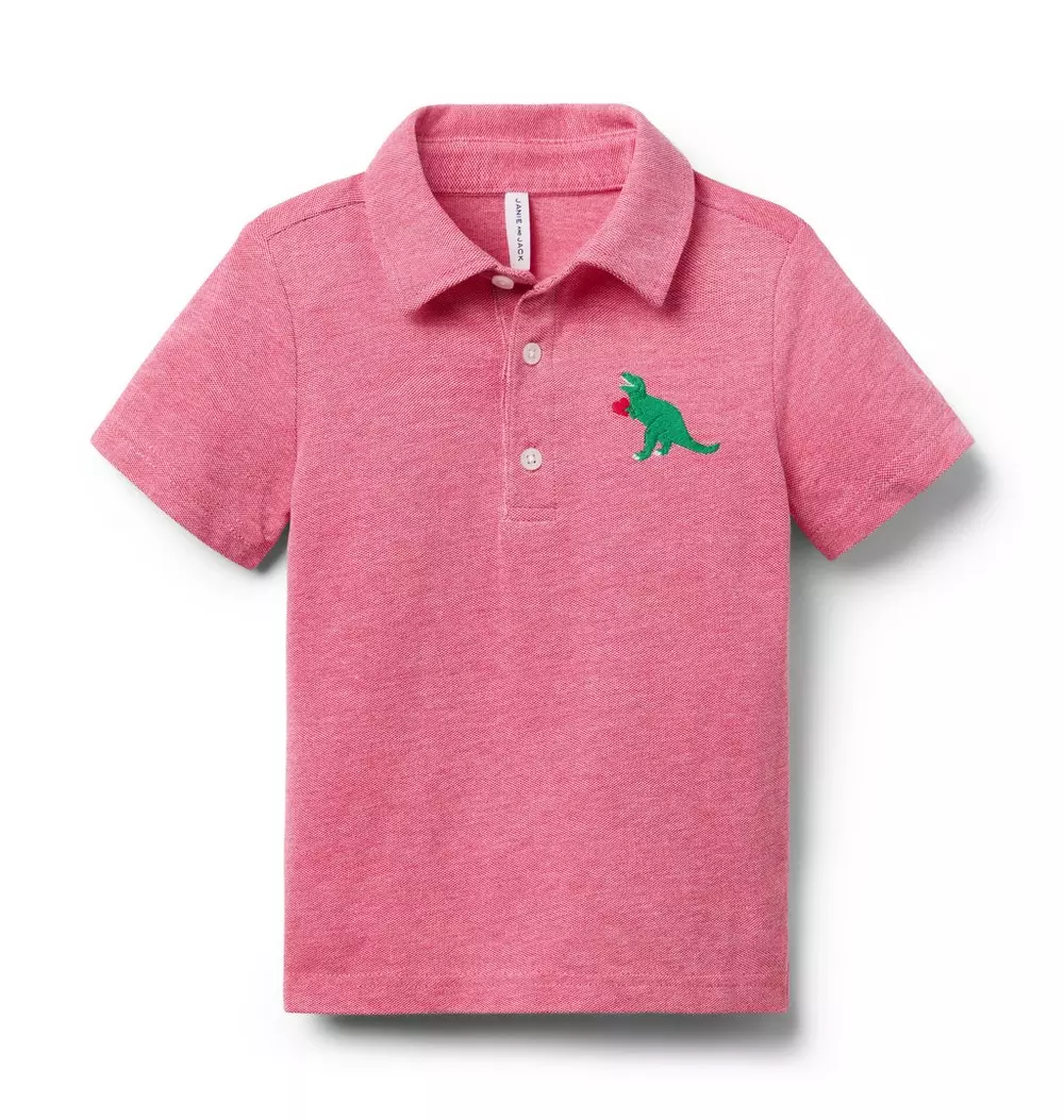 Dinosaur Heart Pique Polo
