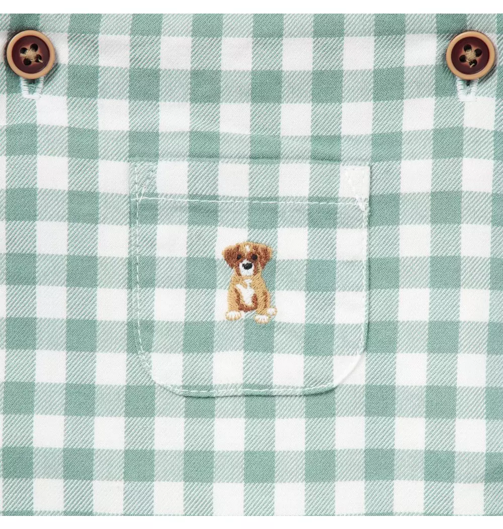 Baby Gingham Dog Overall