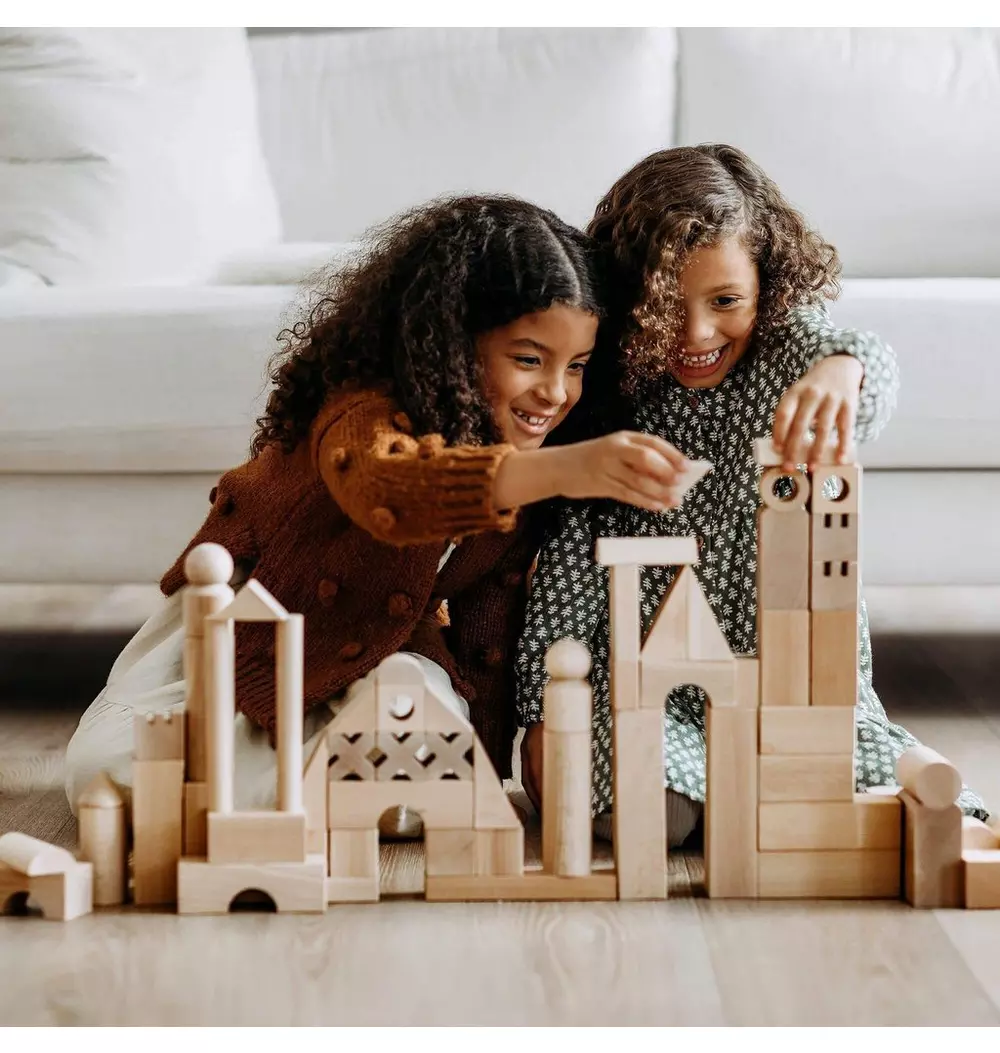 Basic Building Blocks 102 Piece Extra Large Wooden Starter Set