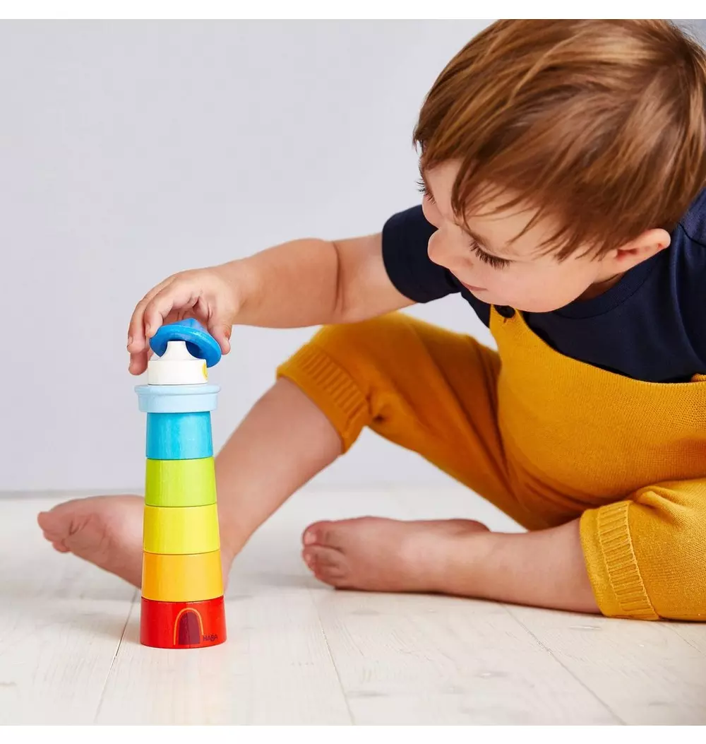 Lighthouse Wooden Rainbow Stacker