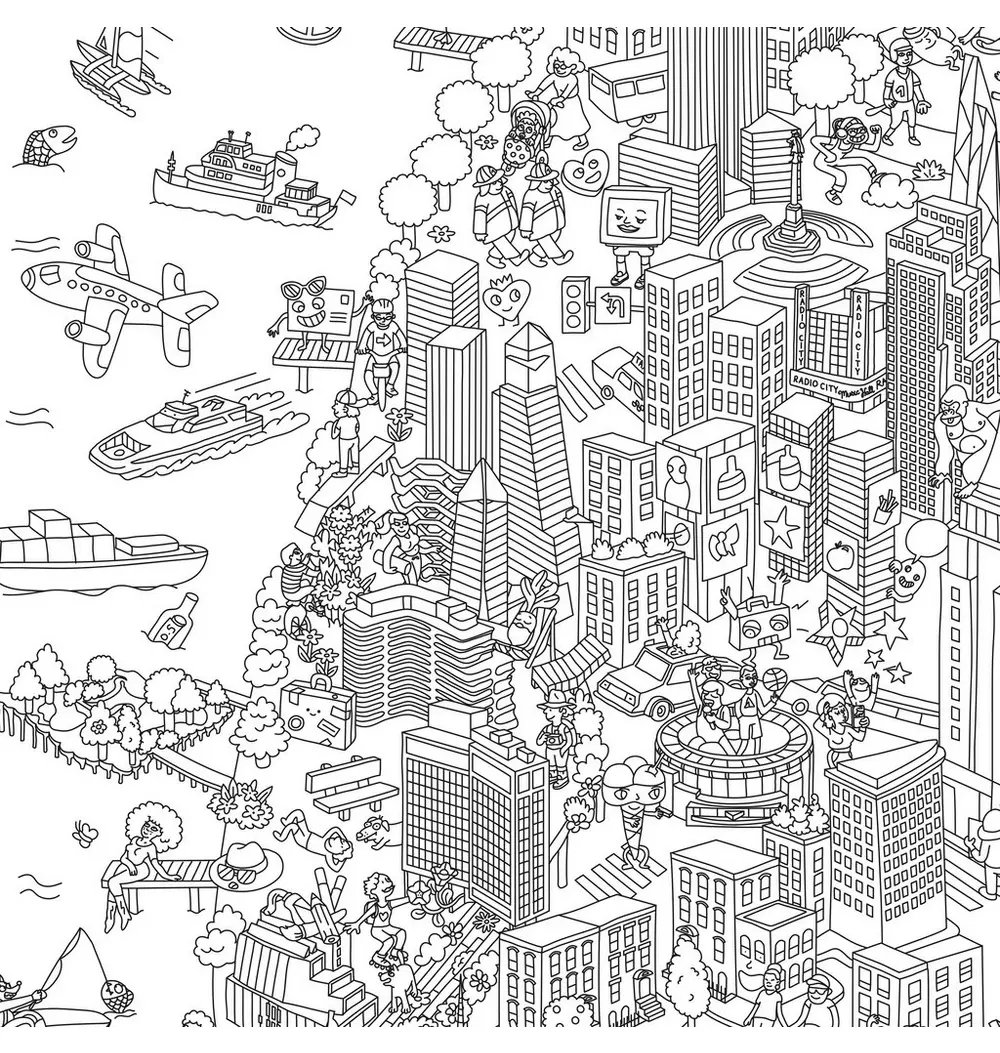 Giant Coloring Poster NY