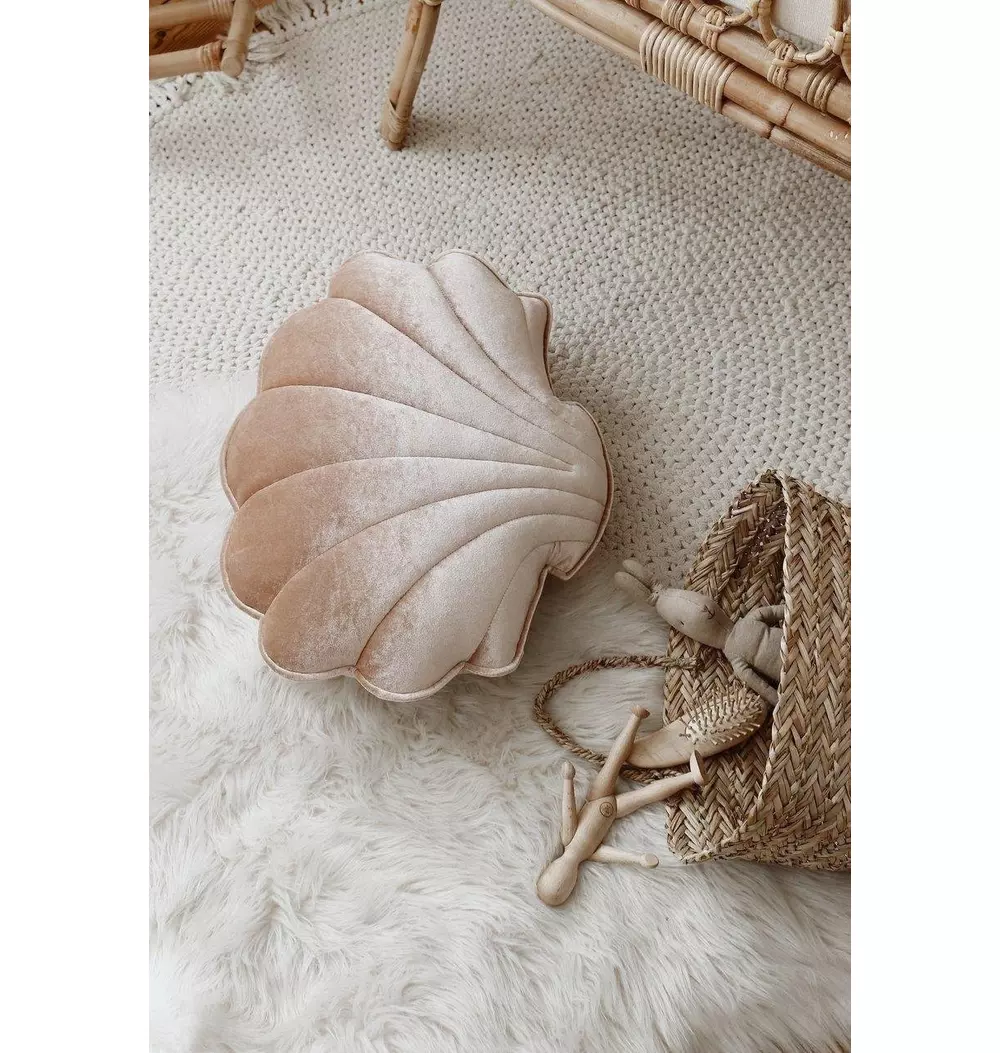 Velvet “Beige Pearl” Shell Pillow