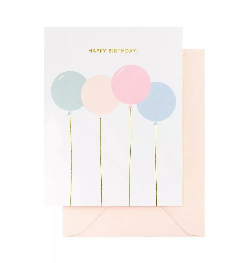 Birthday Balloons Greeting Card