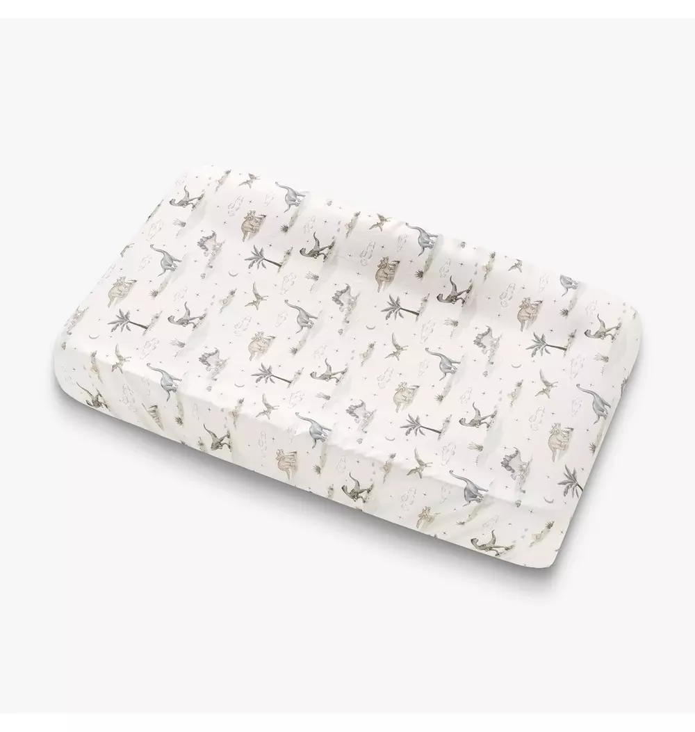 Dino Dreams Changing Pad Cover - Sage