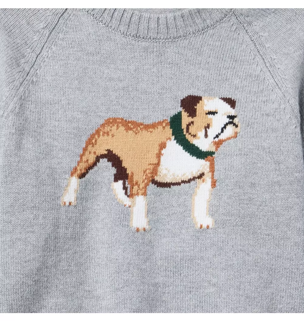 Bulldog Striped Sweater