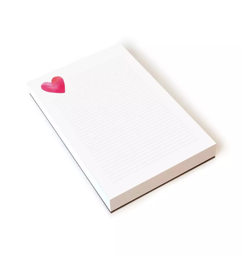 Heart Lined Notepad