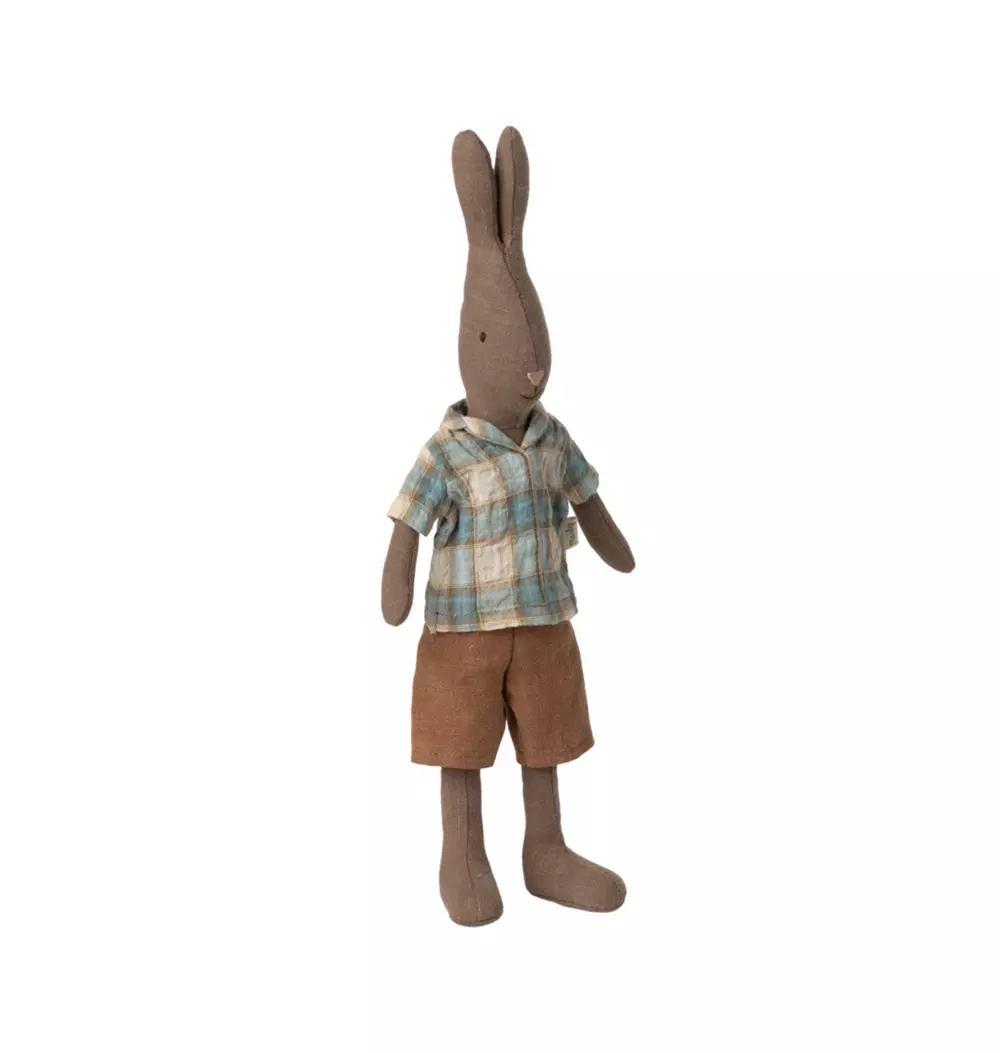 Brown Rabbit in Shirt & Shorts, Size 2